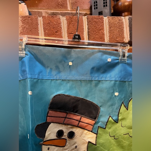 Vintage 90s Snowman Couple Flag - Picture 5 of 6
